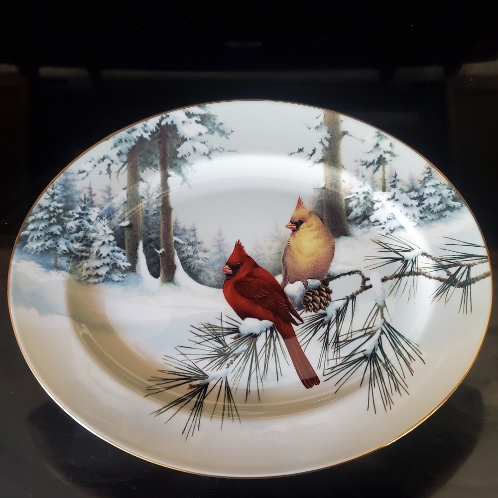 Lenox Winter Greetings Scenic 16" LARGE Platter. NEW in Original Box